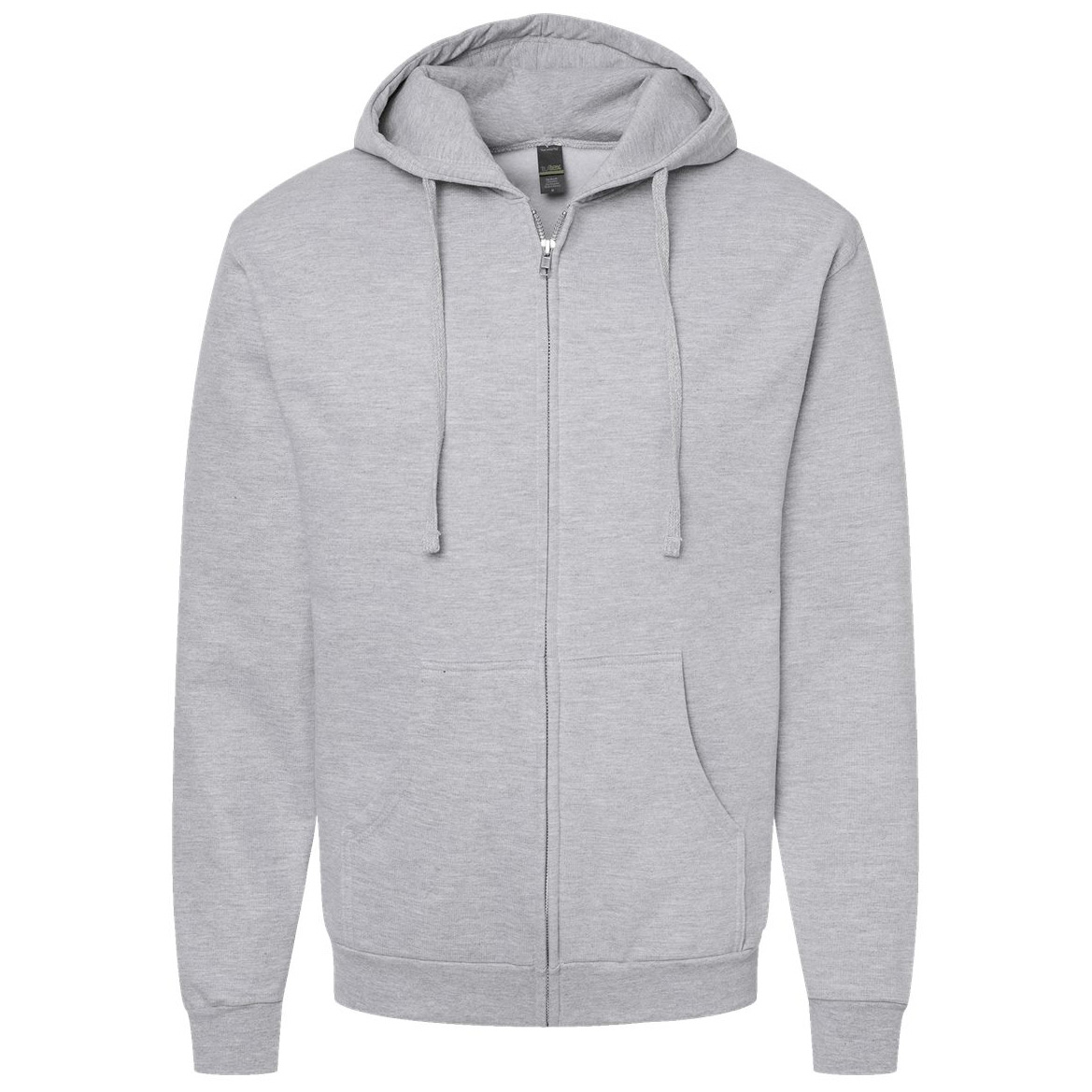 Tultex 331 Unisex Full-Zip Hooded Sweatshirt - Heather Grey | Full Source