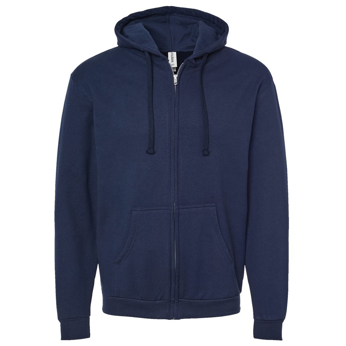 Tultex 331 Unisex Full-Zip Hooded Sweatshirt - Navy | Full Source