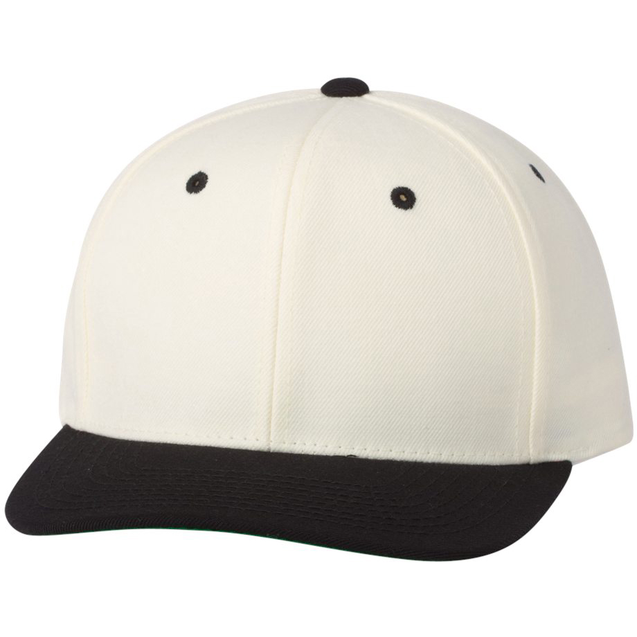 YP Classics 6089M Wool Blend Flat Bill Snapback Cap - Natural