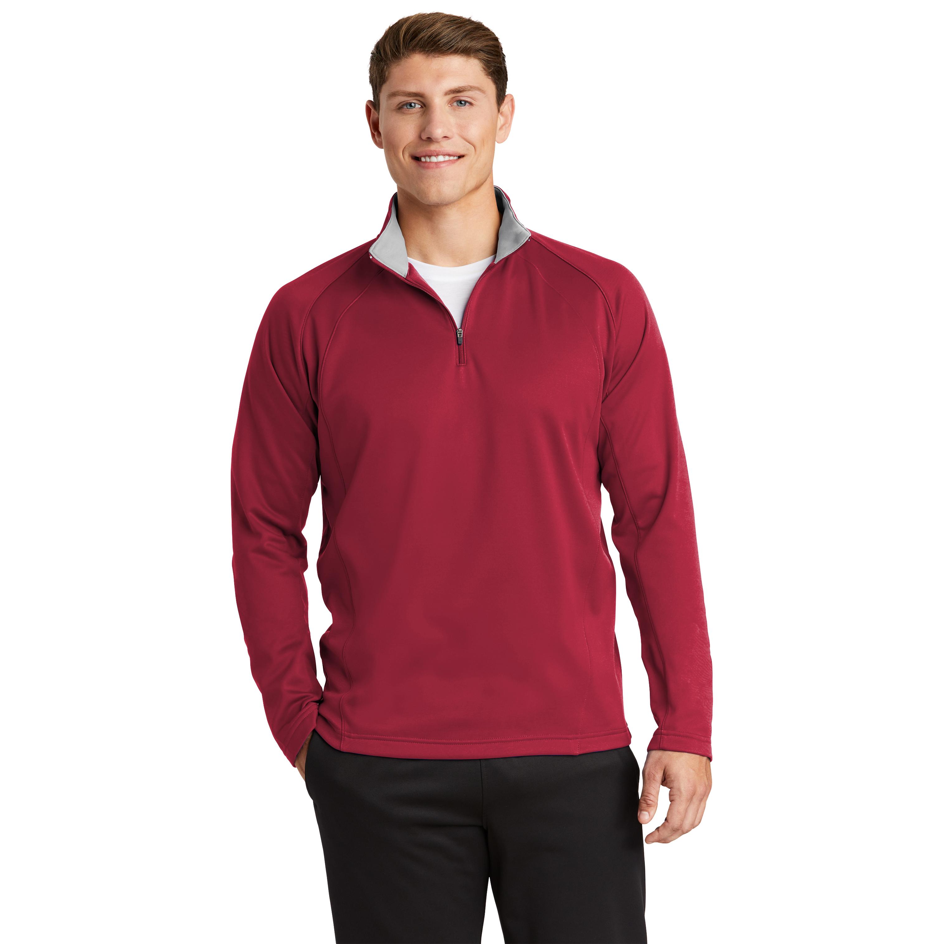 Sport-Tek F243 Sport-Wick 1/4-Zip Fleece Pullover - Deep Red