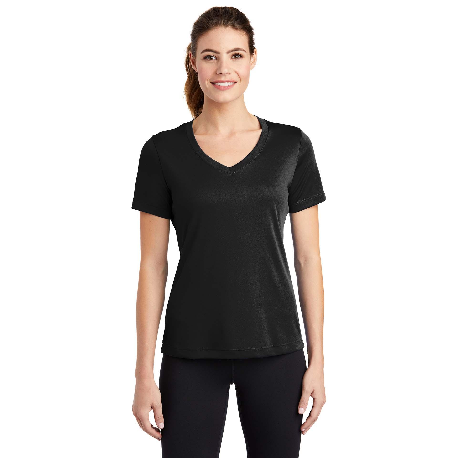 Sport-Tek LST353 Ladies V-Neck PosiCharge Competitor Tee - Black | Full ...