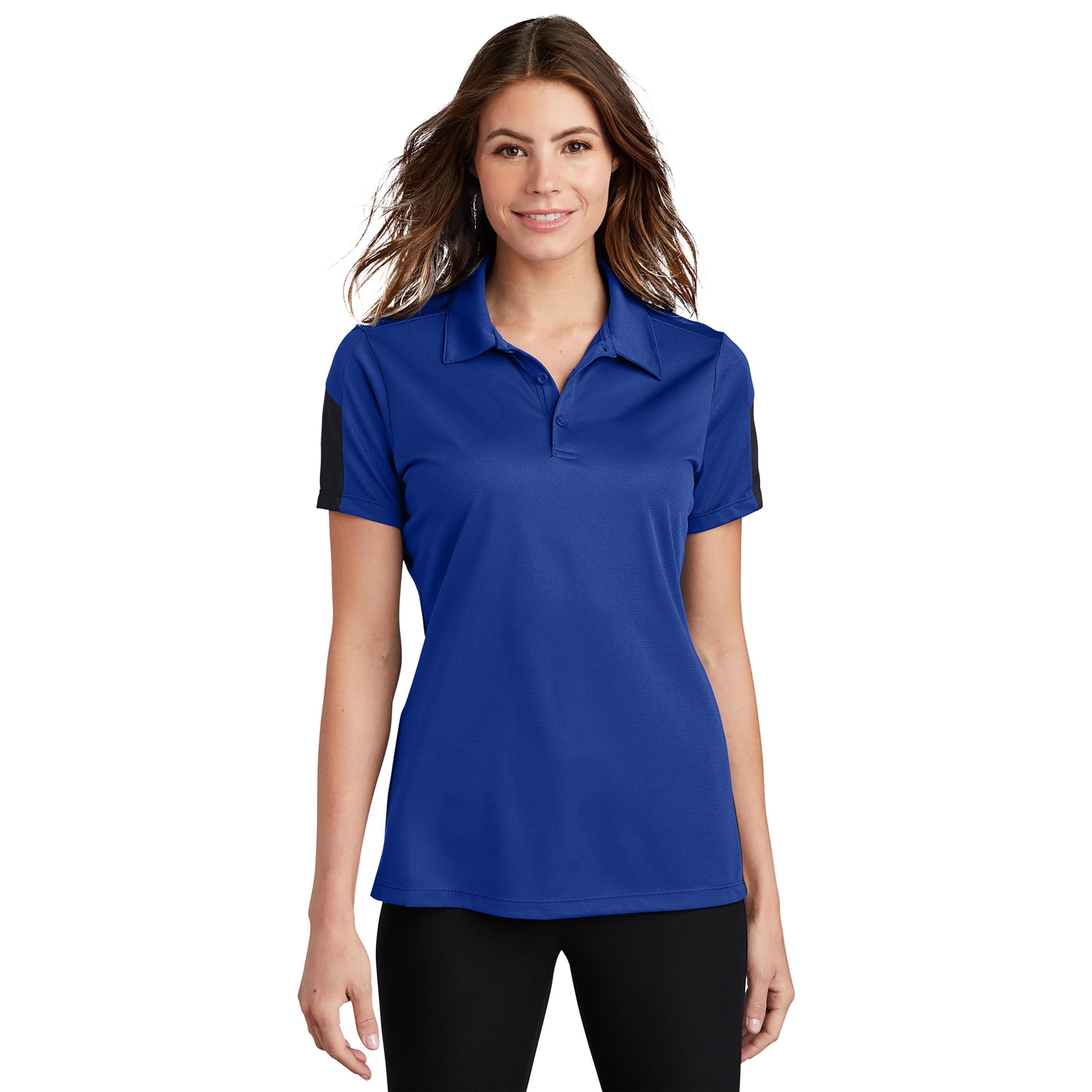 Sport Tek LST695 Sport-Tek Ladies PosiCharge Active Textured Colorblock Polo