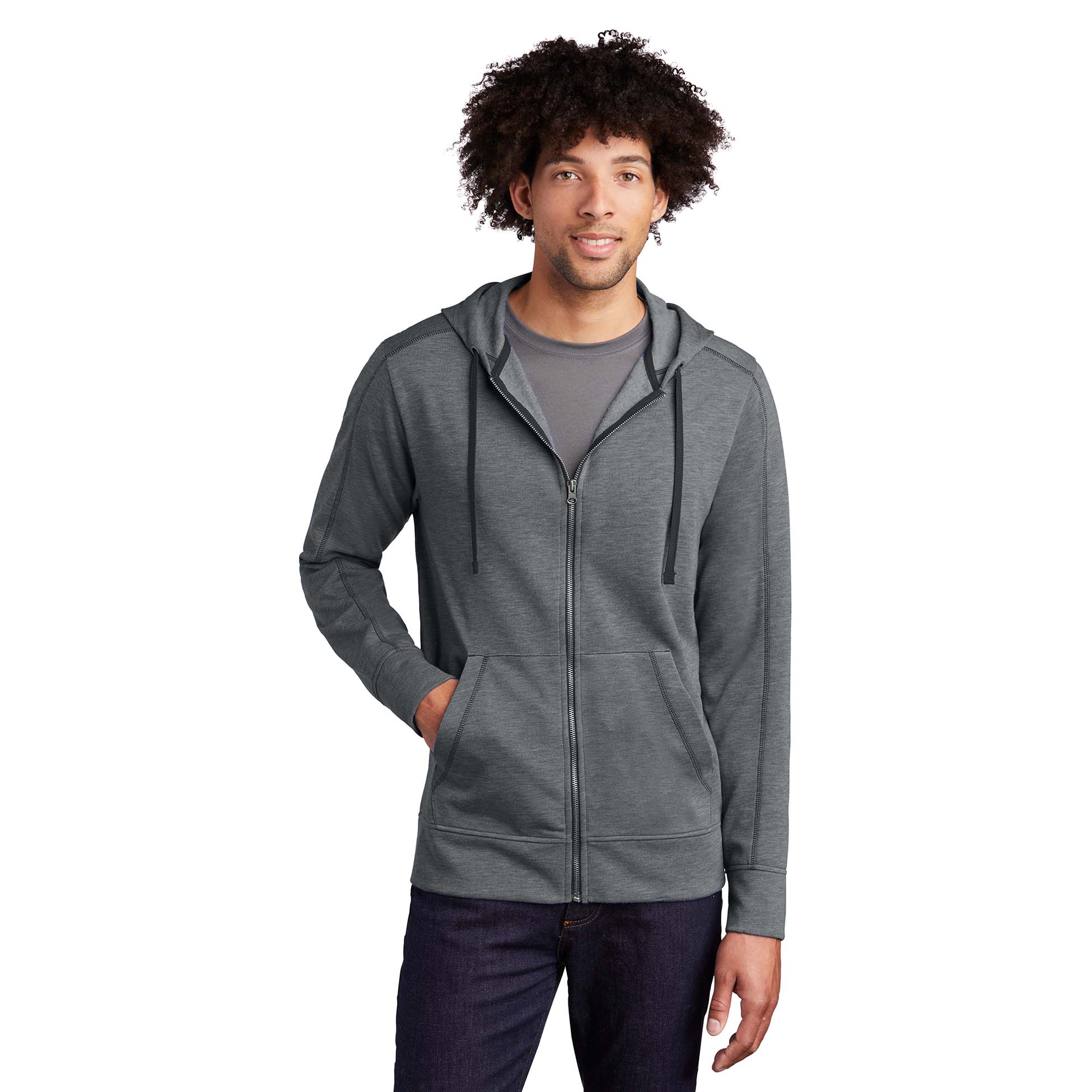 Sport-Tek ST293 PosiCharge Tri-Blend Wicking Fleece Full-Zip