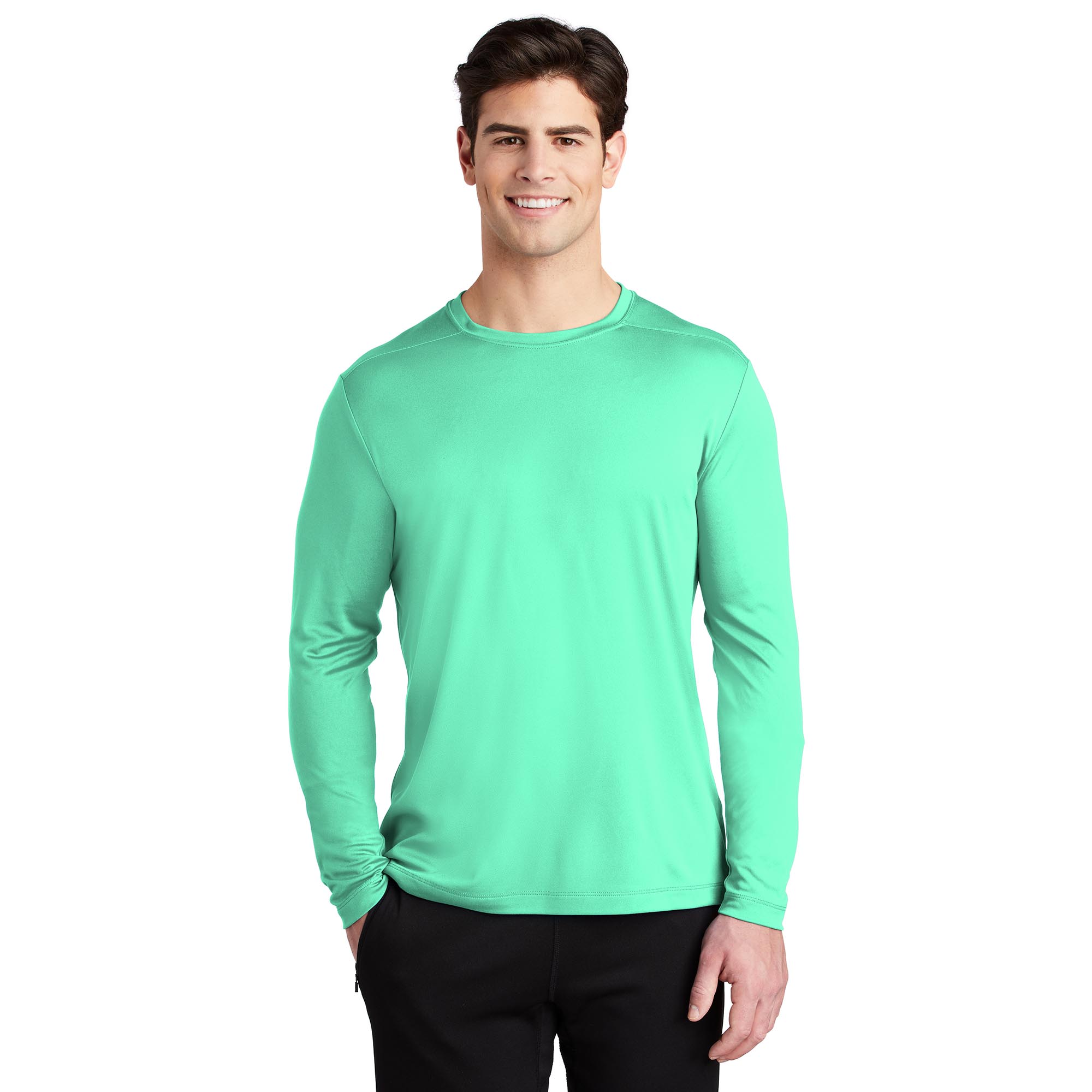 Sport-Tek ST420LS Posi-UV Pro Long Sleeve Tee - Bright Seafoam