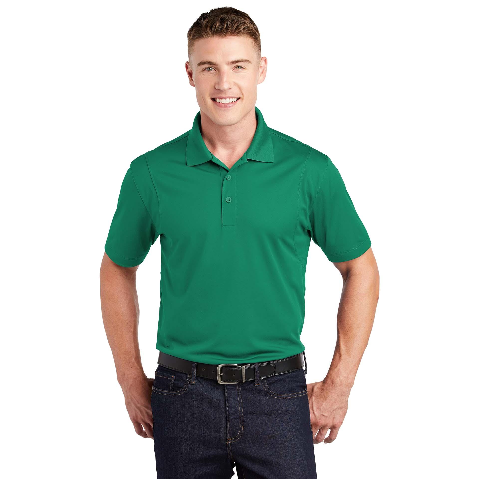 George Men's Pique Polo Shirt with Long Sleeves, Sizes S-3xl, Size: Large, Green