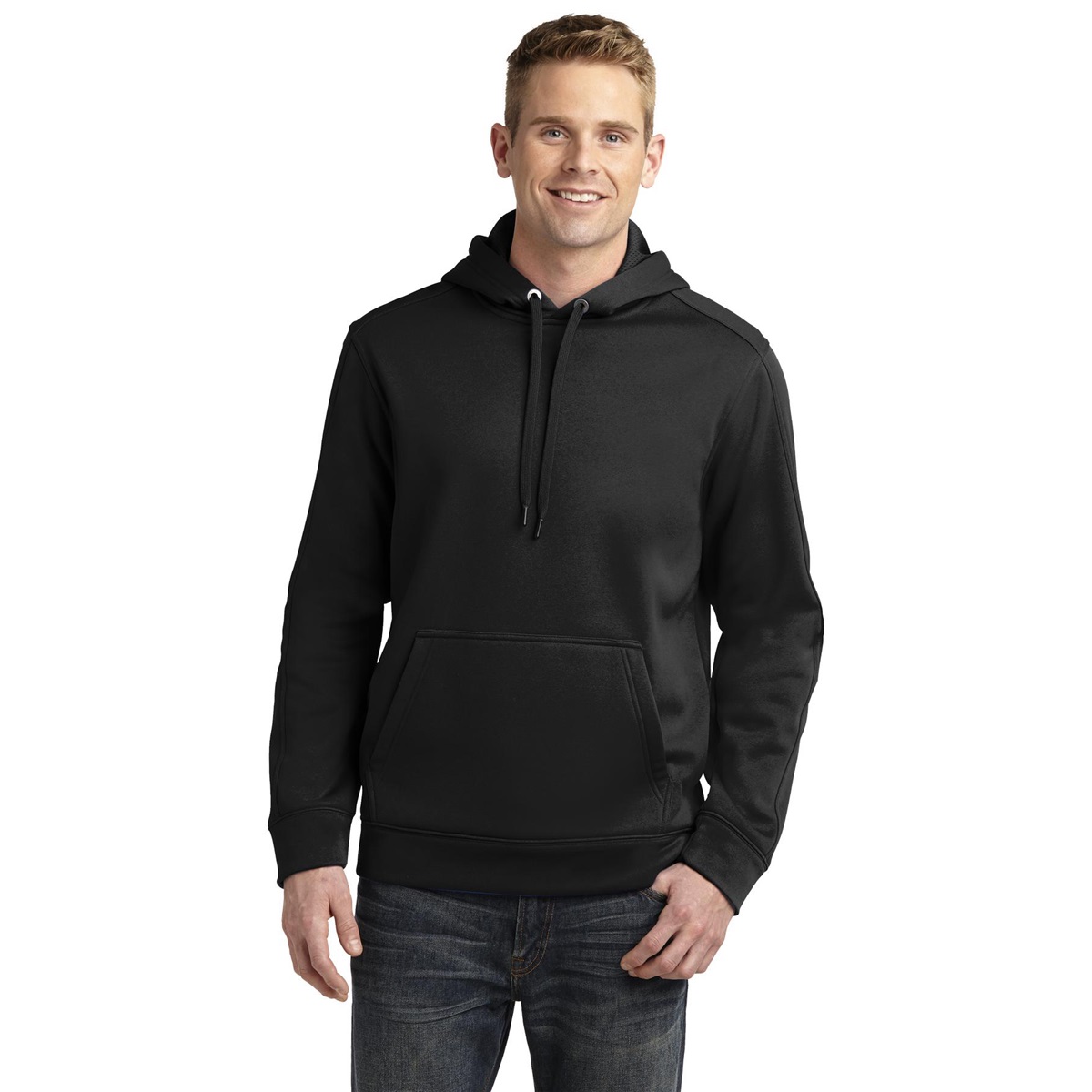 Sport-Tek ST290 Repel Hooded Pullover - Black | Full Source
