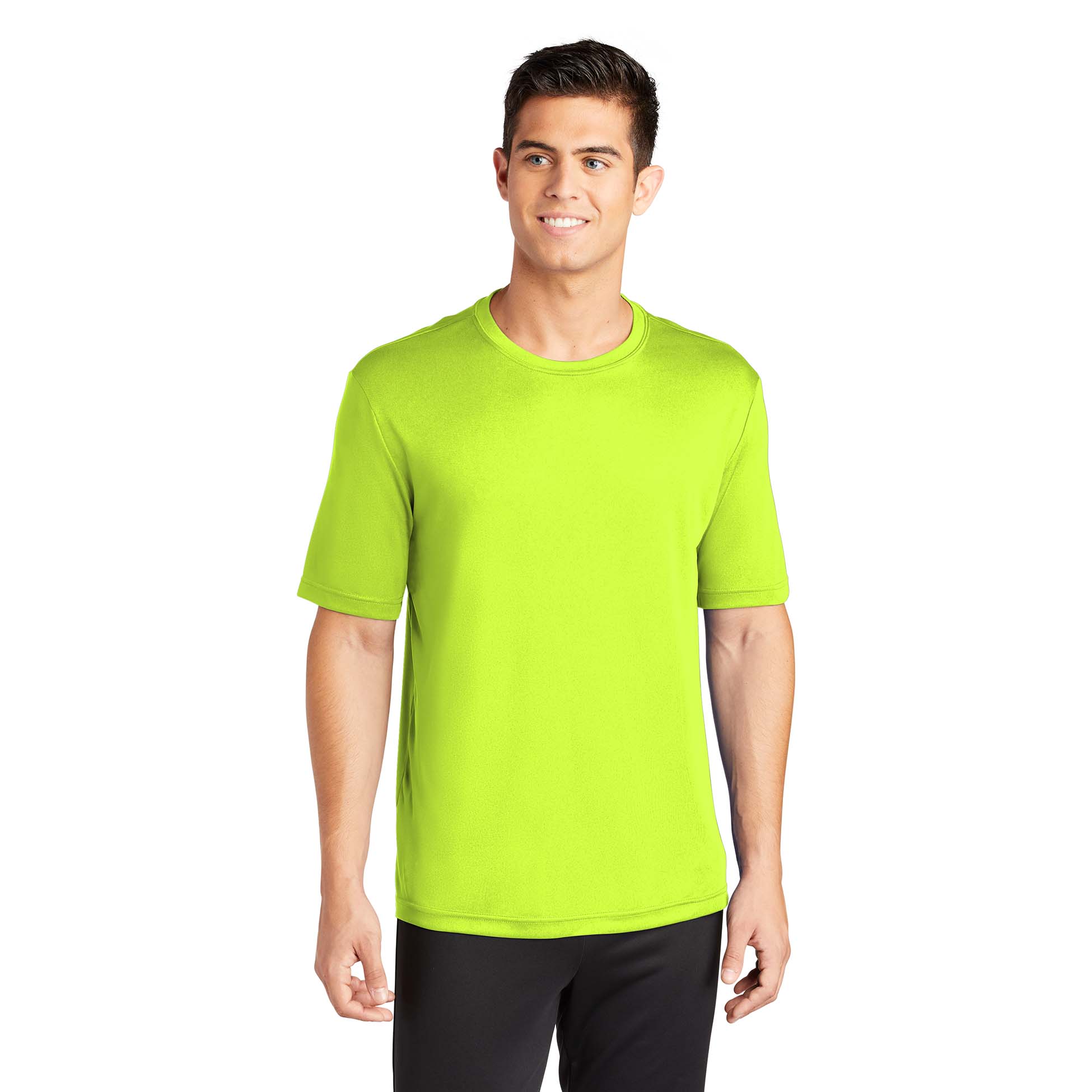 Joe's USA Neon Athletic T-Shirt | High Visibility Sport Tee | Moisture Wicking, Sizes XS-4XL (Neon Yellow, Large)