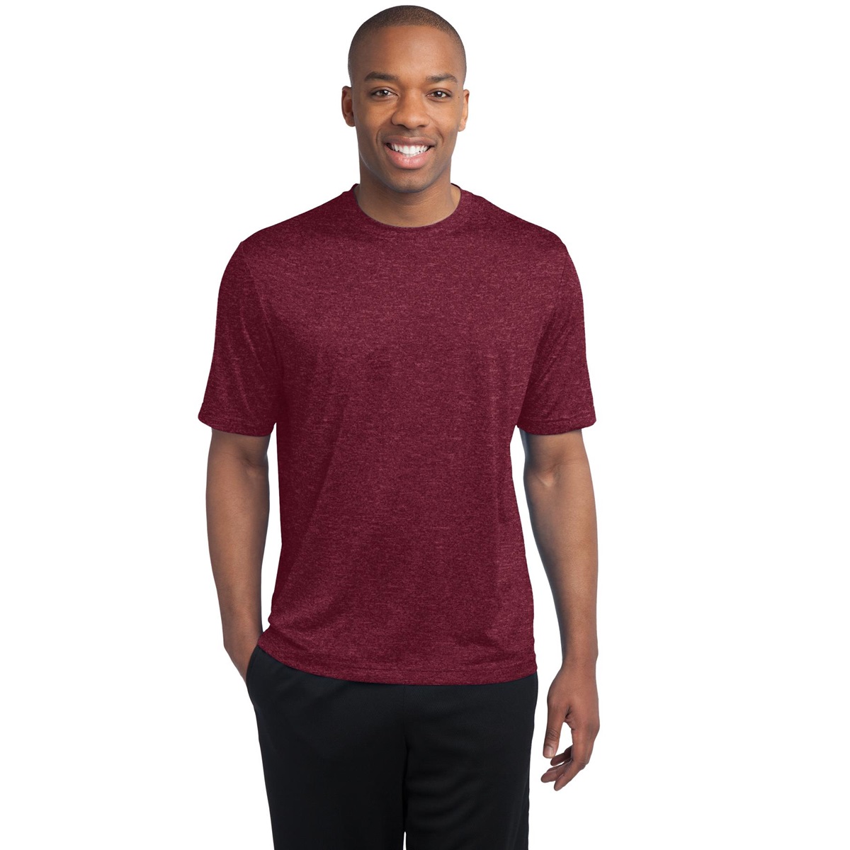 Sport-Tek ST360 Heather Contender Tee - Graphite Heather | Full Source