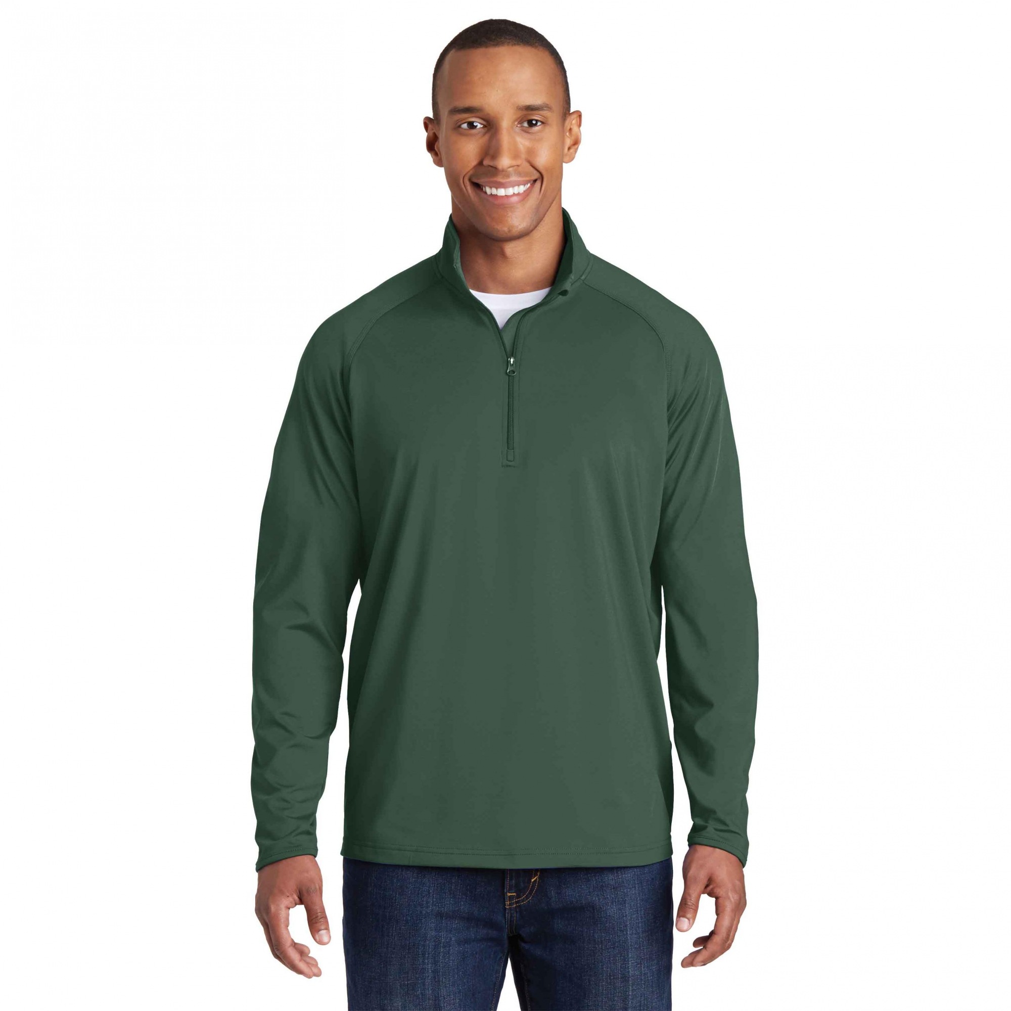 Sport-Tek ST850 Sport-Wick Stretch 1/2-Zip Pullover - Forest Green