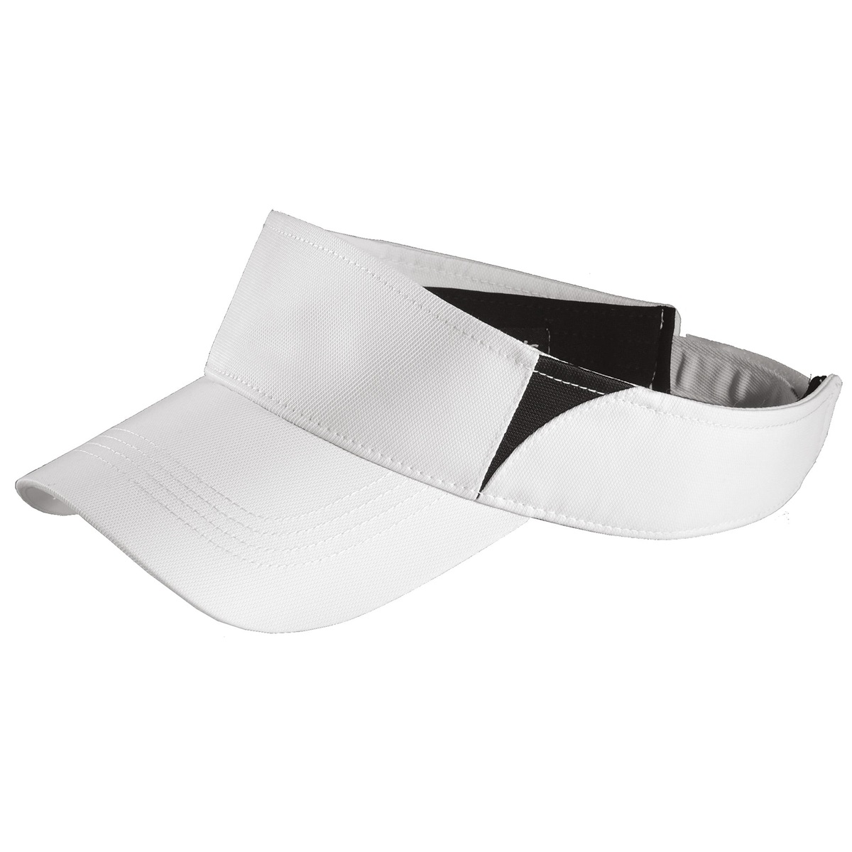 Sport-Tek STC13 Dry Zone Colorblock Visor - White/Black