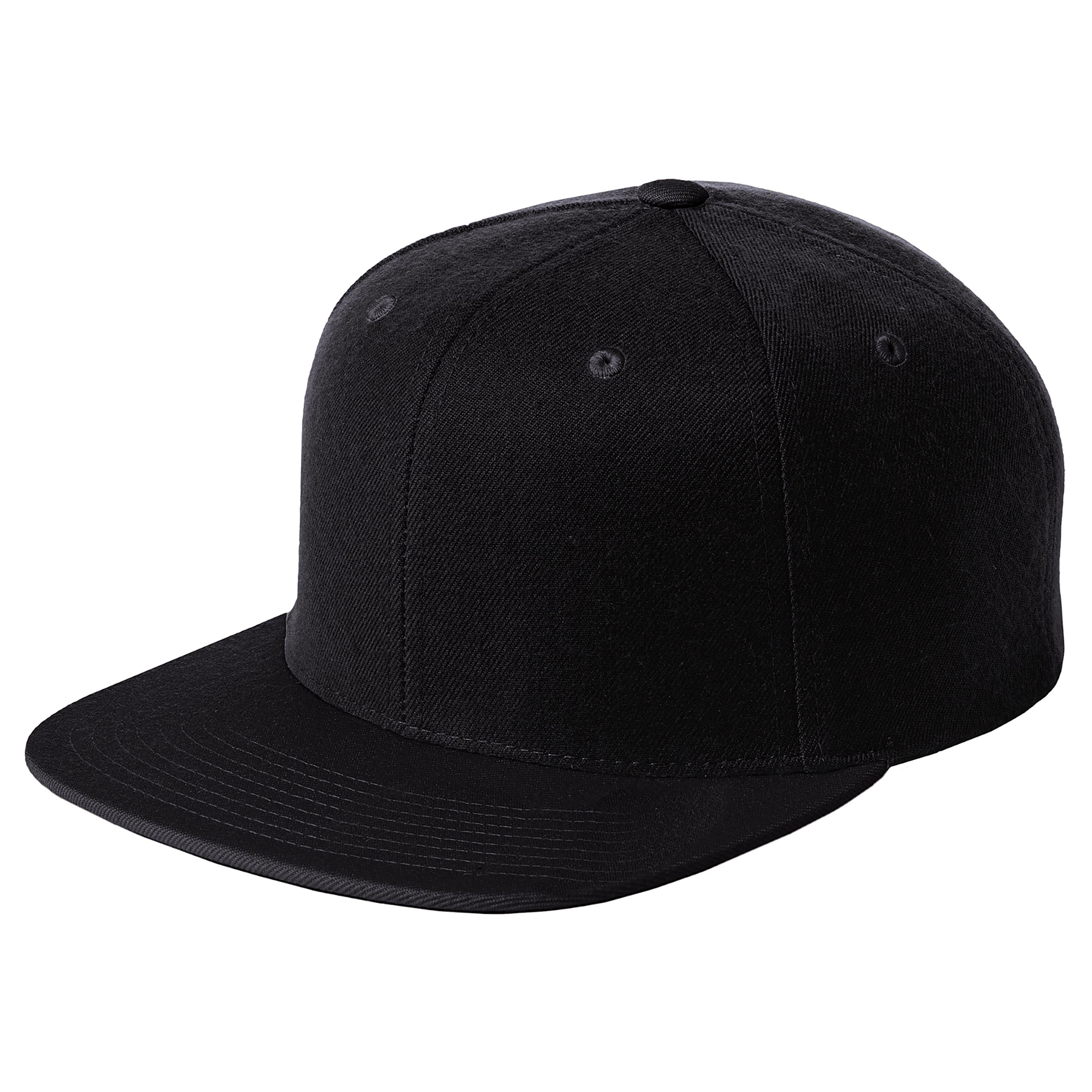 Sport-Tek STC19 Yupoong Flat Bill Snapback Cap - Black | Full Source