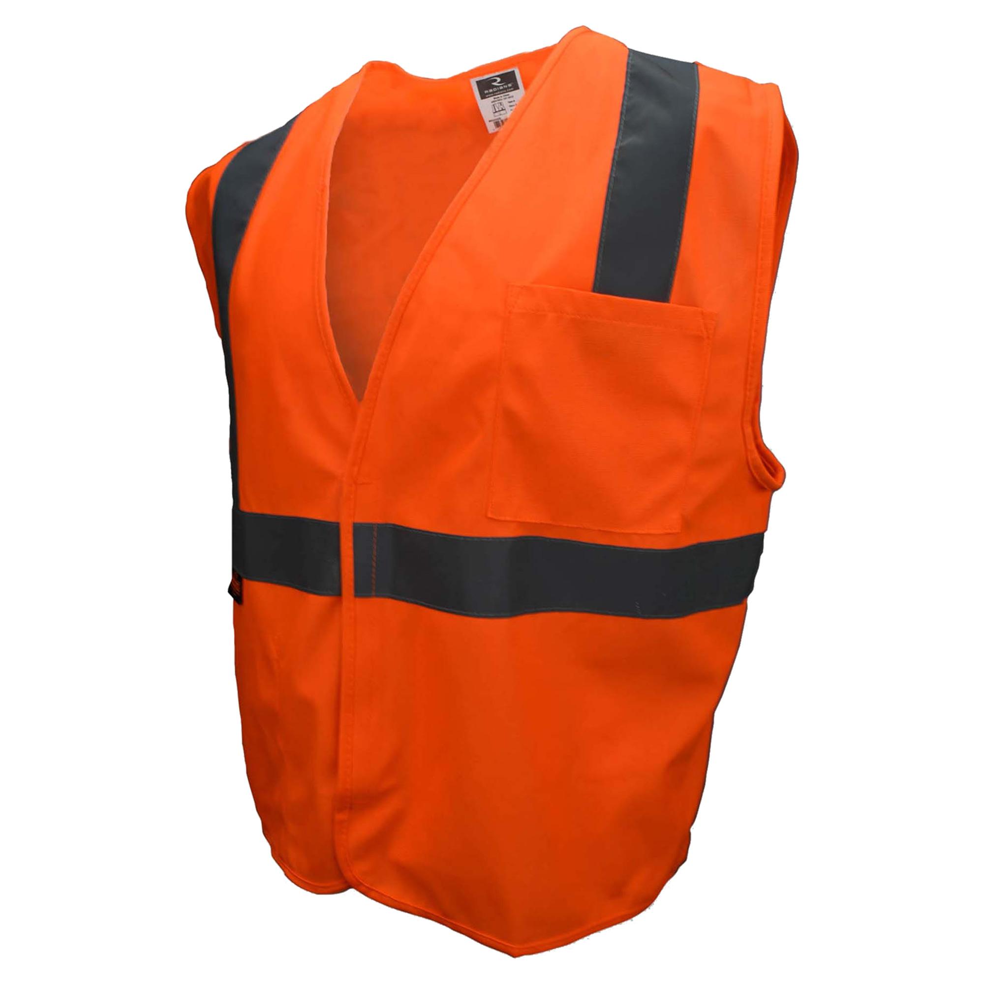 Radians SV2OS Type R Class 2 Economy Solid Safety Vest - Orange | Full ...