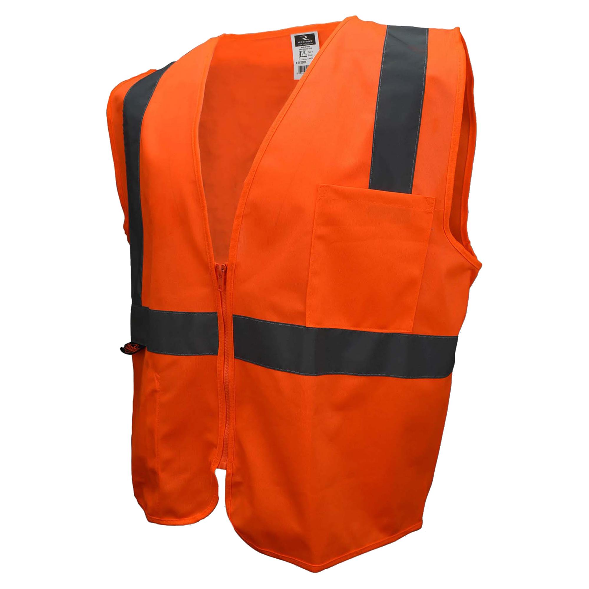 Radians SV2ZOS Type R Class 2 Economy Solid Safety Vest with Zipper ...