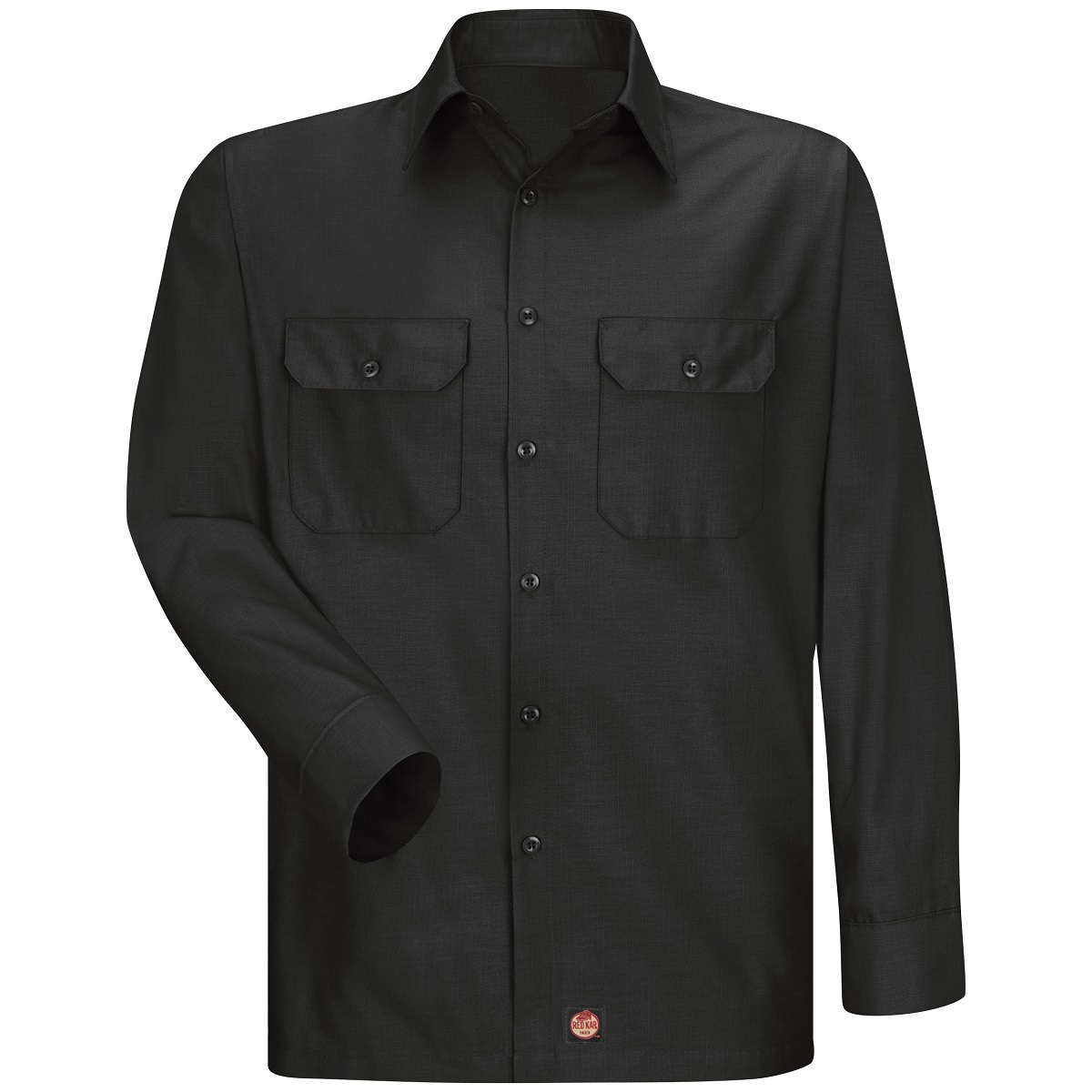 Red Kap SY50 Men's Ripstop Long Sleeve Shirt - Black - L