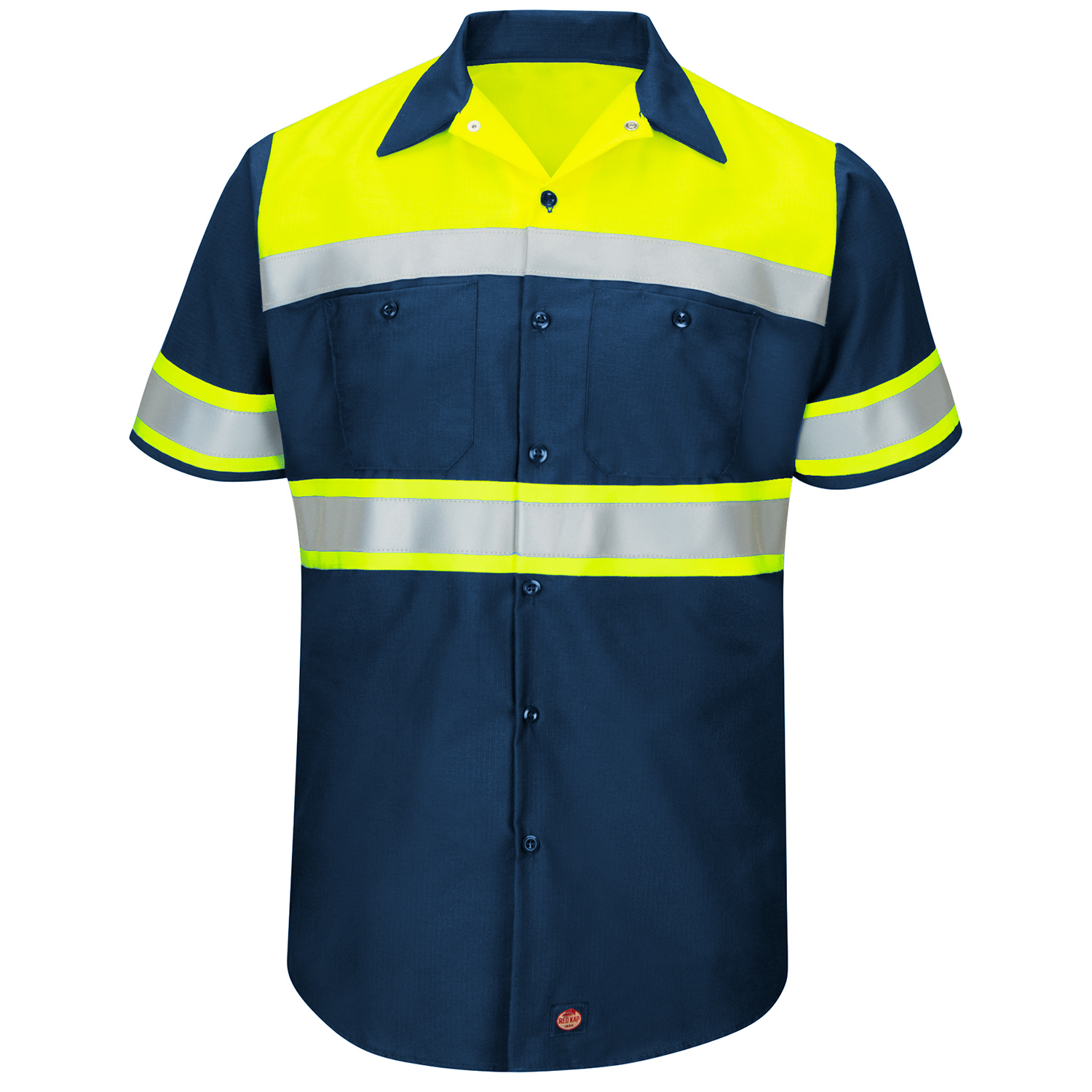 トップス WOOL RECYCLED POLYESTER CLOTH SHIRTS 4 Red Kap SY80 Hi-Visibility Ripstop Work Shirt - Short Sleeve