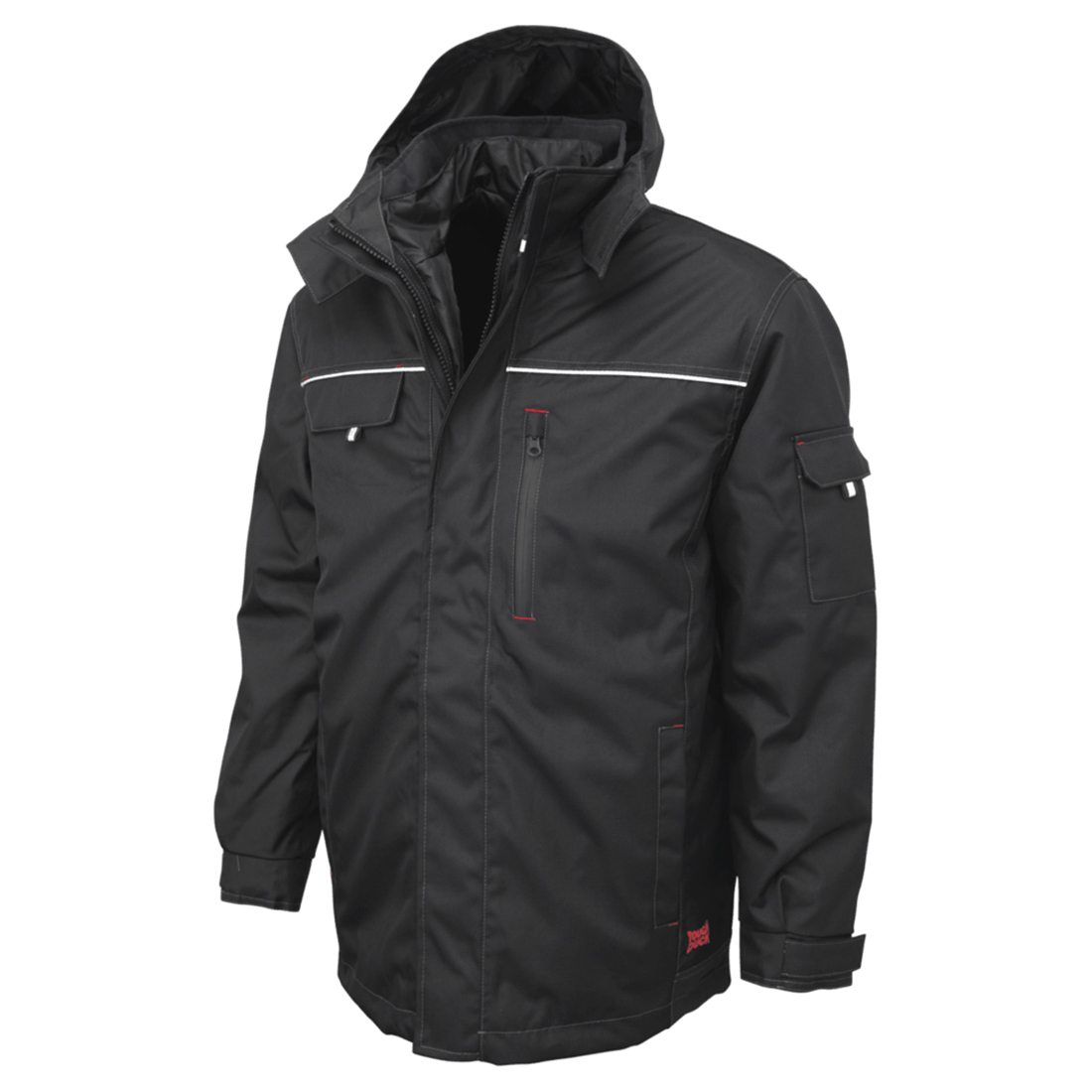 Tough Duck WJ14 Poly Oxford 3-in-1 Parka - Black | Full Source