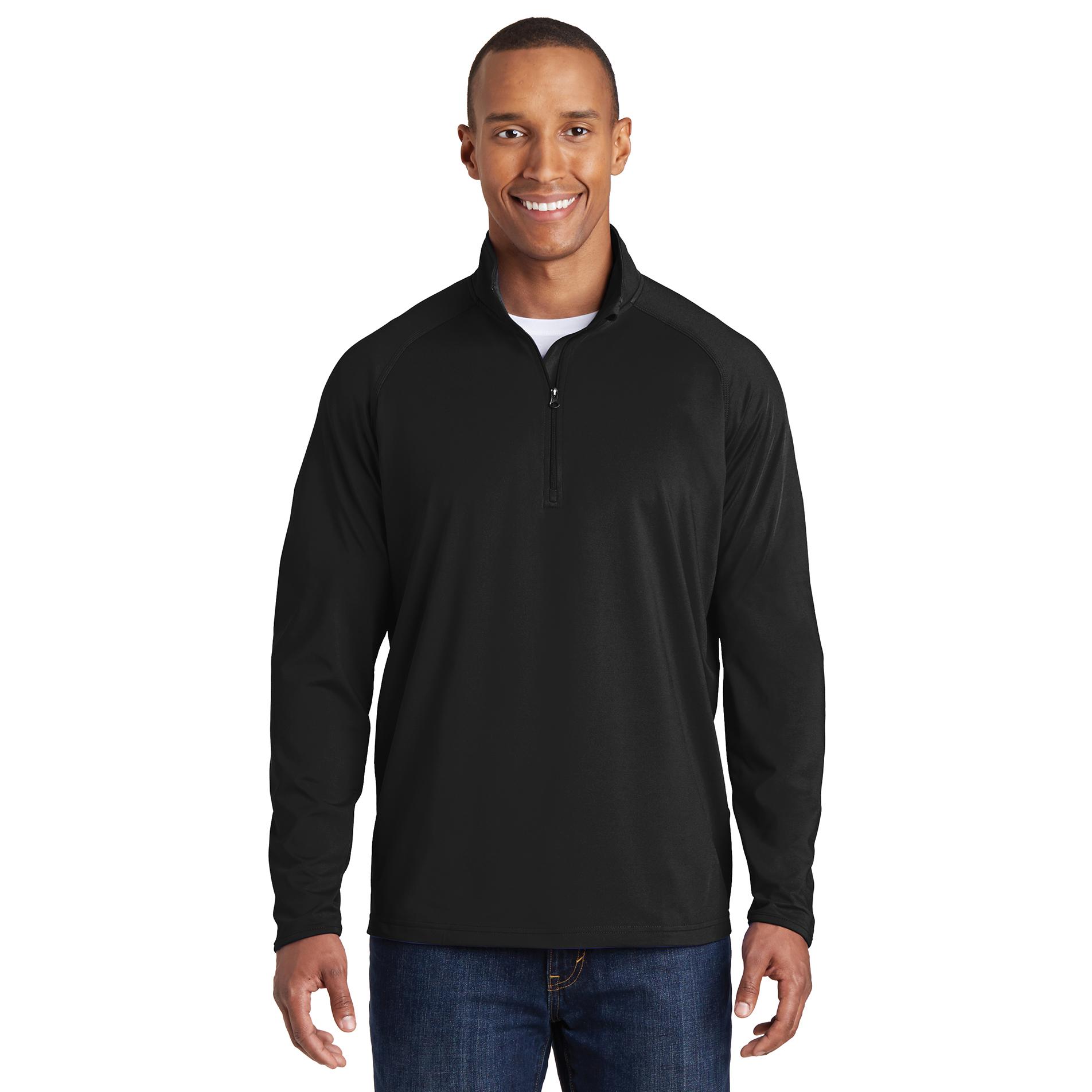TAPS TTL PULLOVER JACKET BLACK・01(S) Sport-Tek TST850 Tall Sport-Wick Stretch 1/2-Zip Pullover - Black