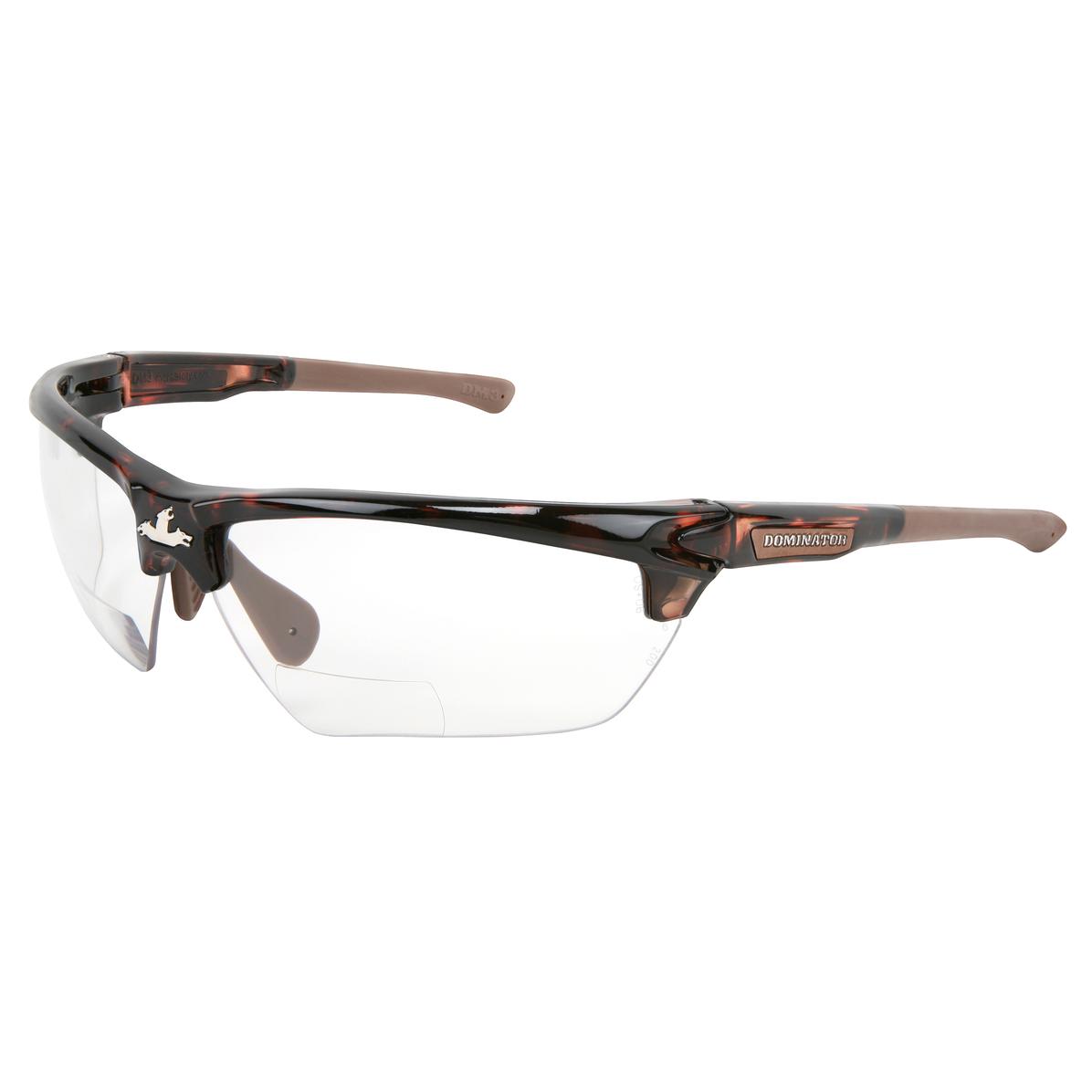 Mcr Safety Dm13hpf Dominator Dm3 Safety Glasses Tortoise Shell Frame Clear Bifocal Max6 Anti