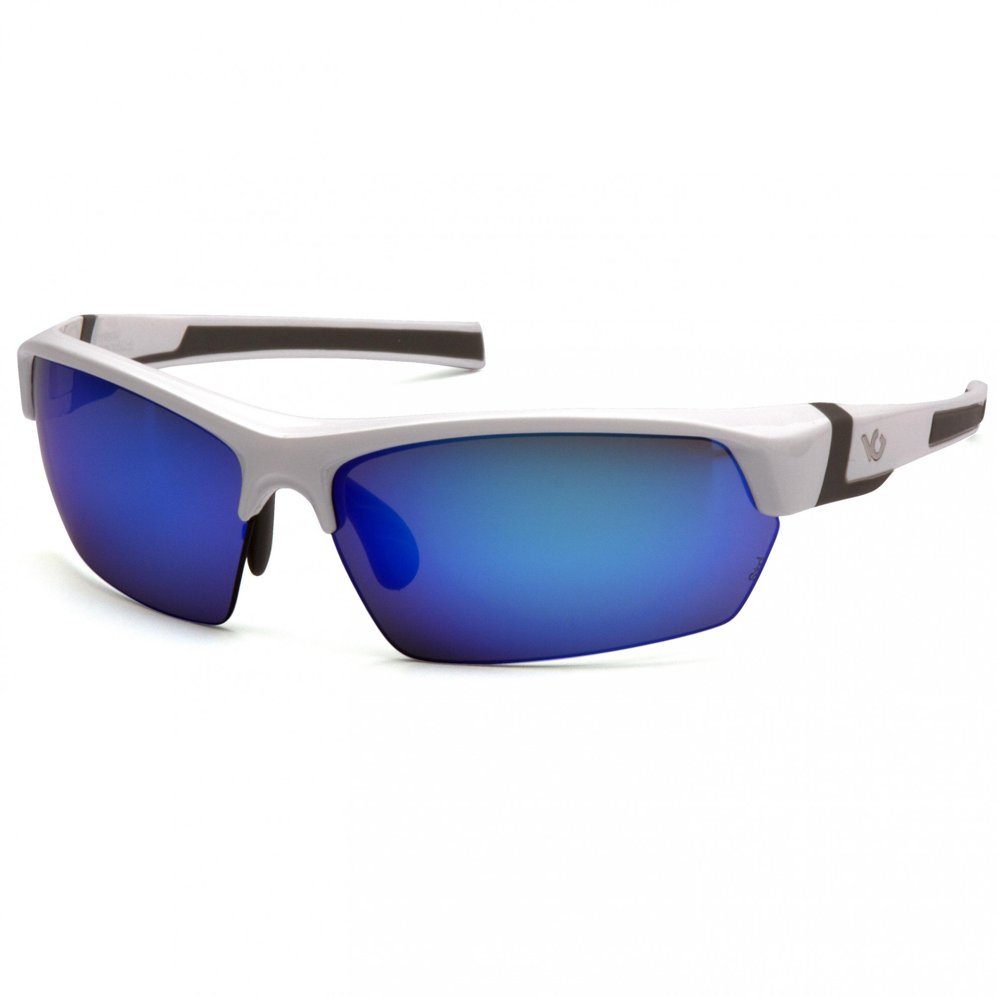 Crossfire 20278 M6A Safety Glasses - White Frame - Blue Mirror Lens