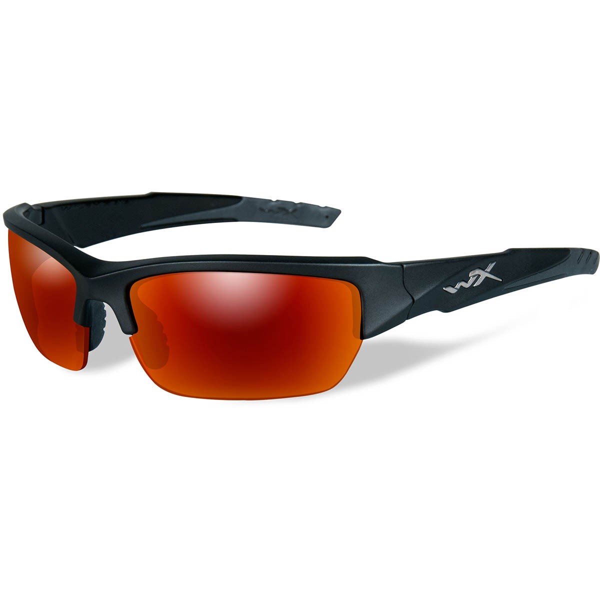 Wiley X Active Lifestyle Vallus Polarized Crimson Mirror//Matte Black Sunglasses