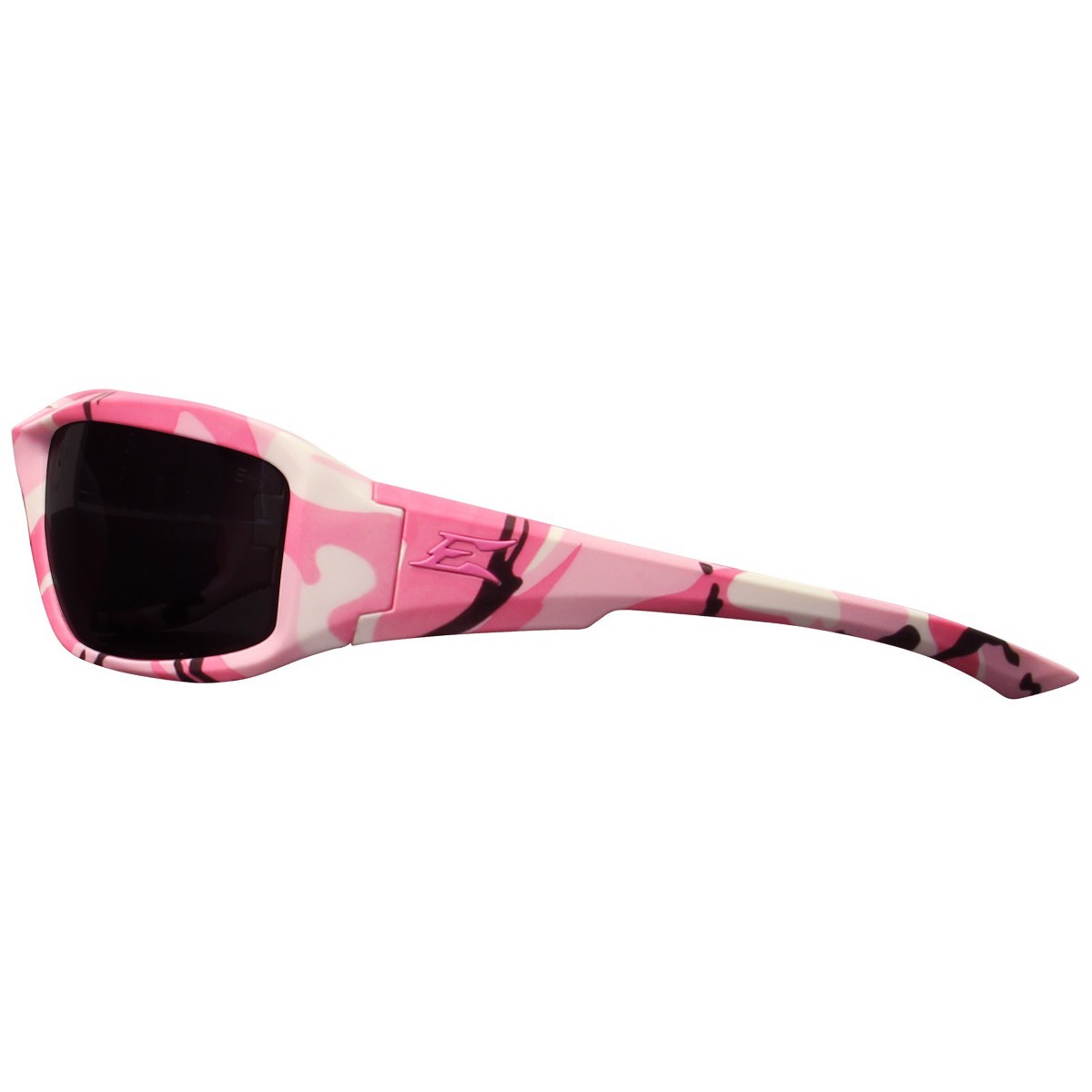 Edge XB116-H1 Brazeau Designer Safety Glasses - Pink Camo Frame - Smoke
