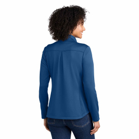 Eddie Bauer EB2370 Ladies Smooth Mid Layer Fleece 1/2-Zip - Cobalt Blue