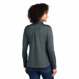 Eddie Bauer EB2370 Ladies Smooth Mid Layer Fleece 1/2-Zip - Iron Gate
