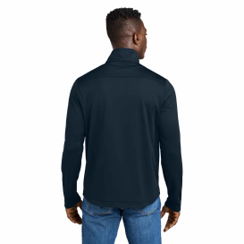 Eddie Bauer EB2360 Smooth Mid Layer Fleece 1/2-Zip - River Blue Navy
