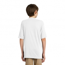 Jerzees 21B Youth Sport 100% Polyester T-Shirt - White