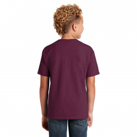 Jerzees 29B Youth Dri-Power Active 50/50 Cotton/Poly T-Shirt - Maroon