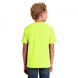 Jerzees 29B Youth Dri-Power Active 50/50 Cotton/Poly T-Shirt - Safety Green