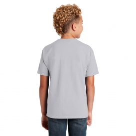 Jerzees 29B Youth Dri-Power Active 50/50 Cotton/Poly T-Shirt - Silver