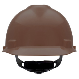 MSA 495854 V-Gard Cap Style Hard Hat - Fas-Trac III Suspension - Brown
