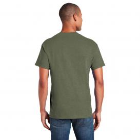 Gildan Ultra Cotton T-shirt Uomo M – Heliconia/Marina Militare, 100% Cotone Prelavato