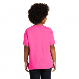 Gildan 5000B Youth Heavy 100% Cotton T-Shirt - Safety Pink