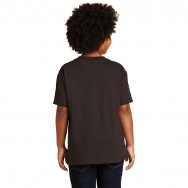 Gildan 5000B Youth Heavy 100% Cotton T-Shirt - Dark Chocolate