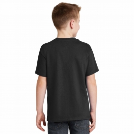 Hanes 5450 Youth Tagless Cotton T-Shirt - Black | Full Source