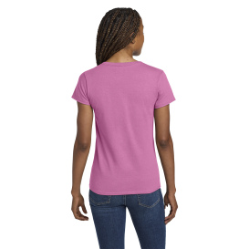 Gildan 5V00L Ladies Heavy Cotton V-Neck T-Shirt - Azalea