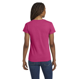 Gildan 5V00L Ladies Heavy Cotton V-Neck T-Shirt - Heliconia
