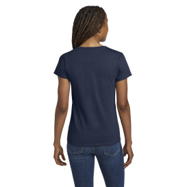 Gildan 5V00L Ladies Heavy Cotton V-Neck T-Shirt - Navy