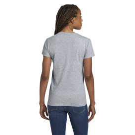 Gildan 5V00L Ladies Heavy Cotton/Polyester V-Neck T-Shirt - Sport Grey