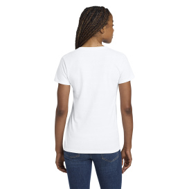 Gildan 5V00L Ladies Heavy Cotton V-Neck T-Shirt - White