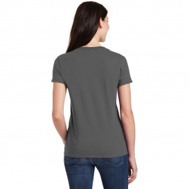 Gildan 5V00L Ladies Heavy Cotton V-Neck T-Shirt - Charcoal