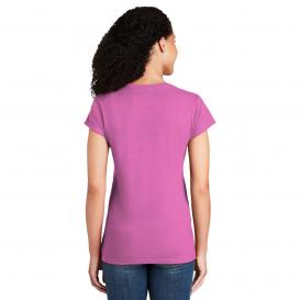Gildan 64V00L Softstyle Junior Fit V-Neck T-Shirt - Azalea