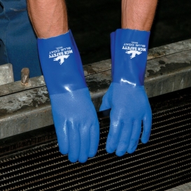 MCR Safety 6632 BlueCoat Flexible Seamless PVC Gloves - Triple Dipped - 12\