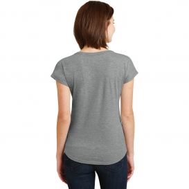 Anvil 6750VL Ladies Tri-Blend V-Neck Tee - Heather Grey | Full Source