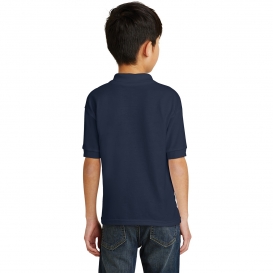 Gildan 8800B Youth DryBlend Jersey Knit Sport Shirt - Navy