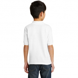 Gildan 8800B Youth DryBlend Jersey Knit Sport Shirt - White