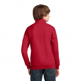 Jerzees 995Y Youth 1/4-Zip Cadet Collar Sweatshirt - True Red