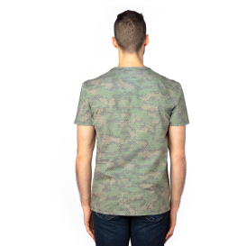 Threadfast 100A Unisex Ultimate CVC T-Shirt - Green Hex Camo